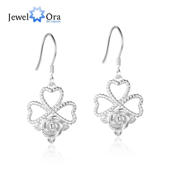 

Rose Design Drop Earrings For Women 925 Sterling Silver Party Jewelry Gift For Her (JewelOra EA103161)