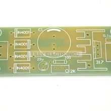 10 шт. LM317 Напряжение Регулируемый Питание пустышка(pcb) с AC-DC выпрямителя Вход