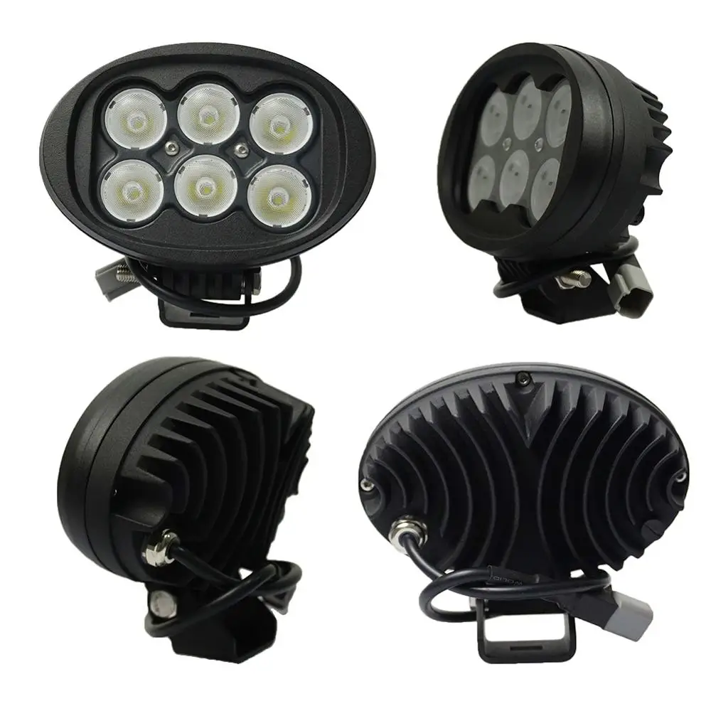 45W Oval Led work light driving light 12V 24V projector lens For truck ATV UTV 4x4 4wd offroad tractor lights off-road industrial marine heavy duty forklift mining agriculture farmer construction automotive (3)