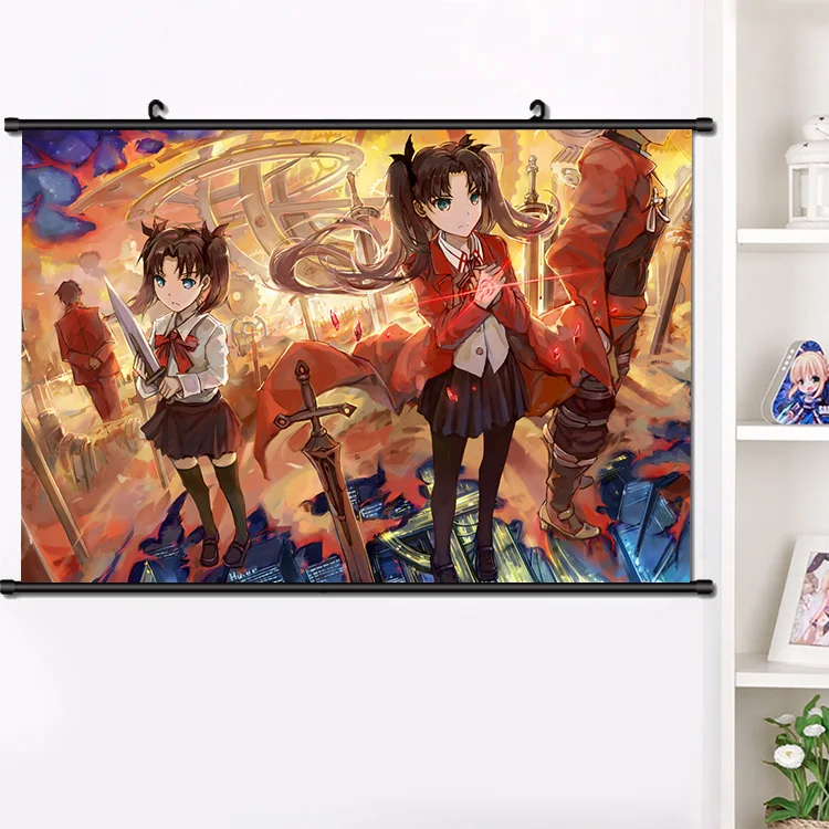 Японское аниме Fate/stay night Tohsaka Rin привлекательный косплей настенный плакат