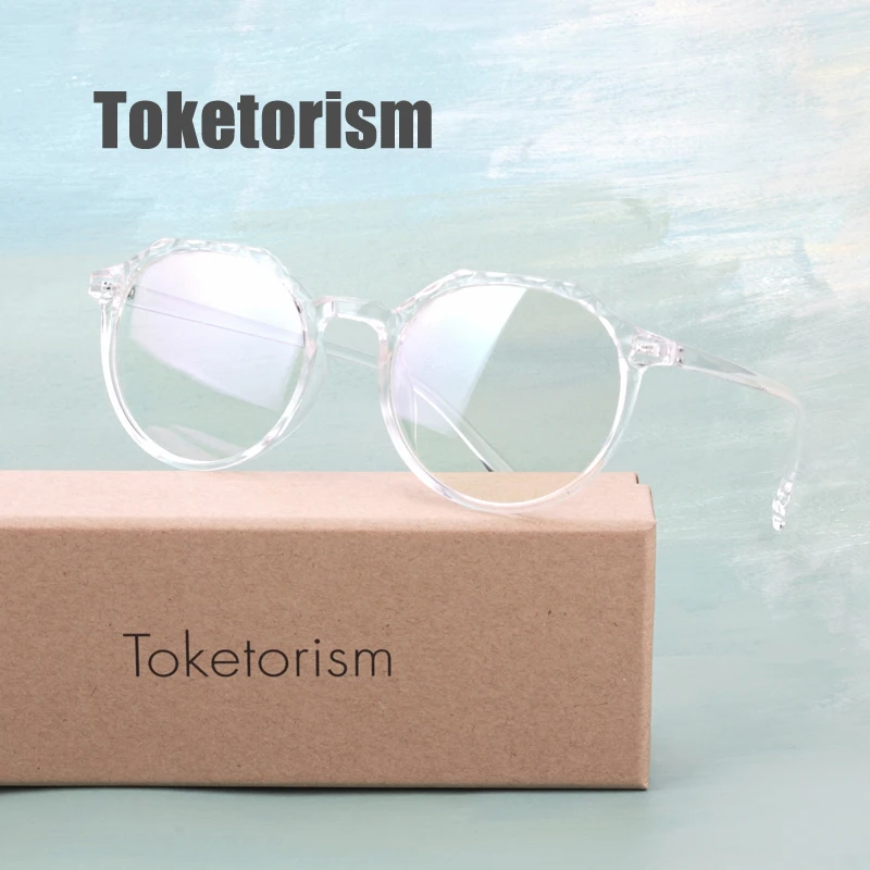 

Toketorism unique transparent women's glasses vintage myopia prescription eyeglasses frame 5042