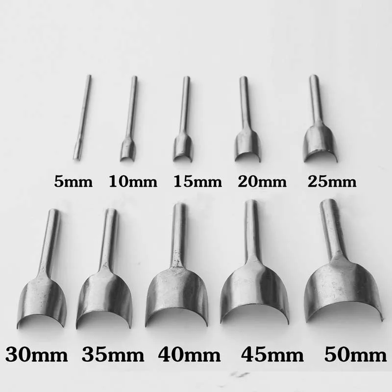 15-45MM DIY Leather Craft Half-Round Cutter Punch Strap Tools Belt Wallet End
