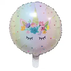 Мультфильм Единорог воздушные шары для украшения вечеринок золото розовый лошадь посуда наборы для ухода за кожей детский день рождения
