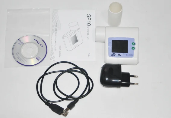 Seguro à Porta Dispositivo de Volume Pulmonar + Software de Computador Embalado Spirômetro Contec Sp10 Pulmonar Respiratório Função * Bem 3 High Quality Beleza e saúde