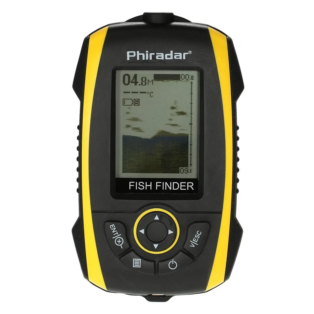 المحمولة صياد السمك شاشة الكريستال السائل الاستشعار سونار Fishfinder إنذار الأسماك عمق مؤشر الصيد مكتشف الصيد الطعم أداة