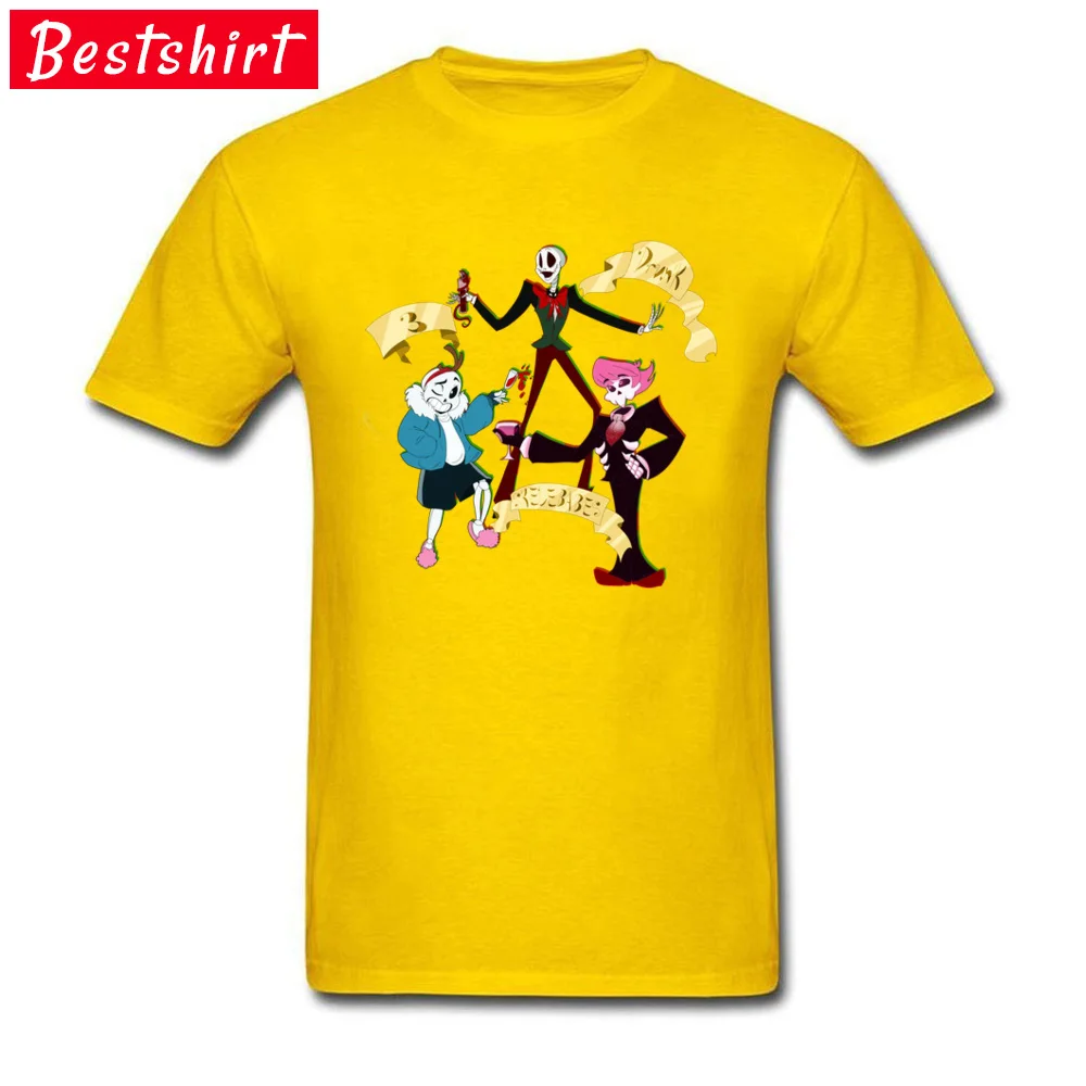 Men New Design Printed T Shirt O Neck Summer 100% Cotton T-shirts Casual Short Sleeve Christmas Artisan Garden Tops & Tees Christmas Artisan Garden  yellow