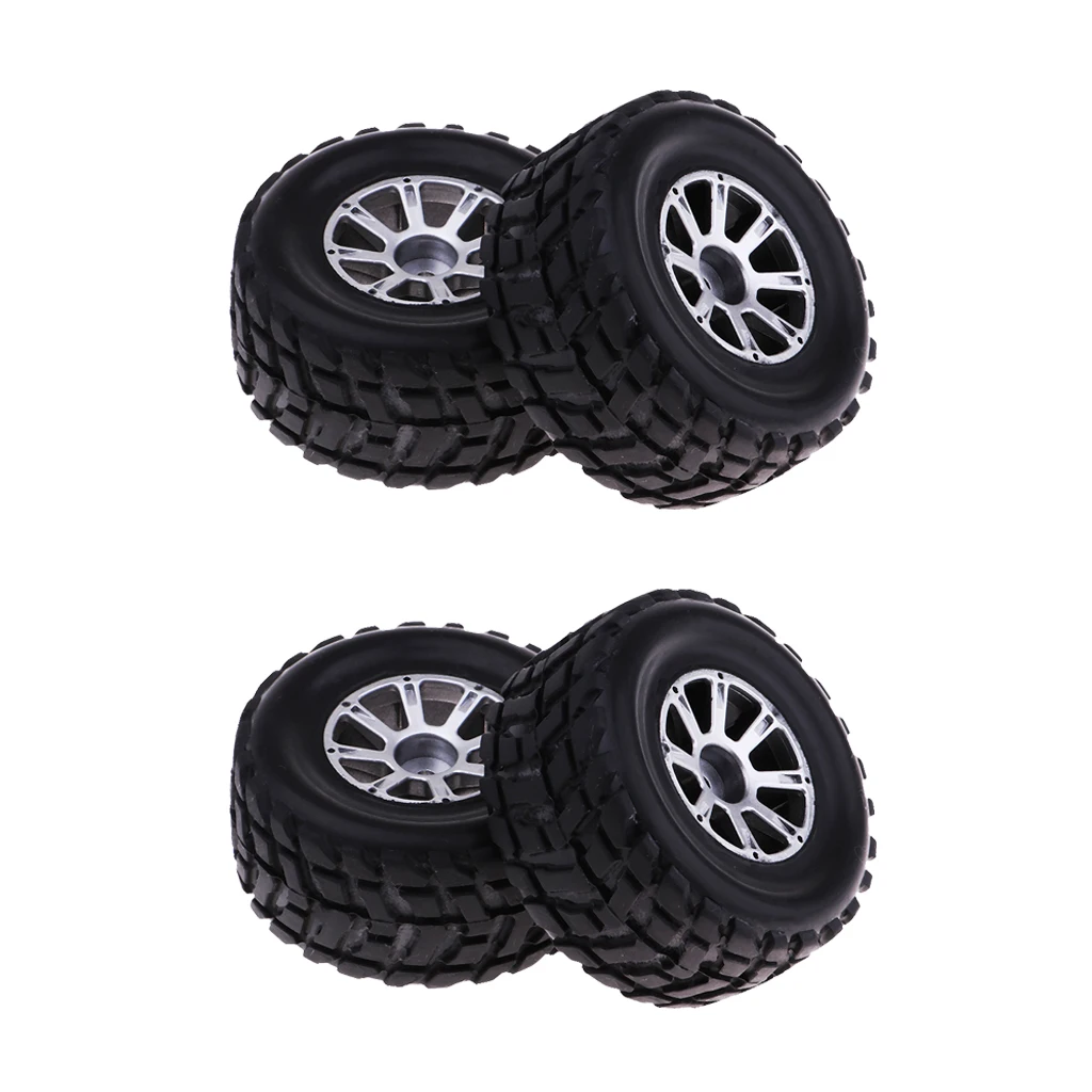 4Pcs 1/18 Scale RC Buggy Accessory Tire Tyre Wheel Rim 4Pcs for WLtoys A949 A959 A969 A979 K929 Replacement Parts  