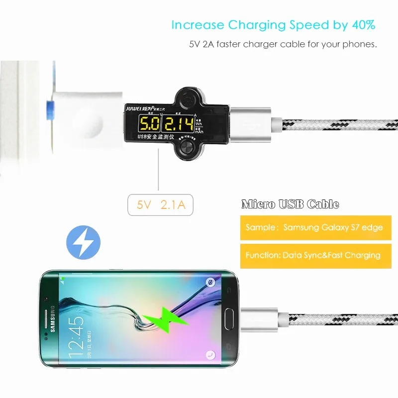 Кабель Micro USB для зарядки данных 2 м 3 м шнур для быстрой зарядки для Asus Zenfone 3 Laser Max Selfie Deluxe 4 5 6 Asus Zenpad 7,0 8,0