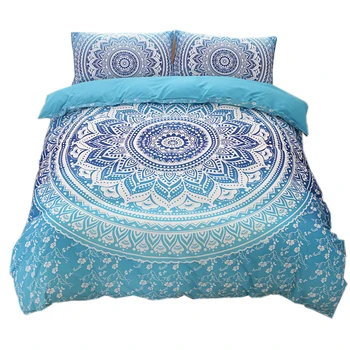 

Romantic Mandala Bohemian Bedding Set Soft Bedclothes Twill Boho 3Pcs Duvet Cover Set with Pillow Cases Twin Queen King Size
