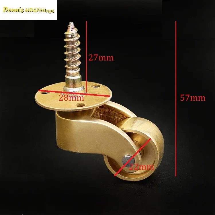 4 шт./лот Premintehdw полированный Твердый латунный стаканчик поворотные ролики s