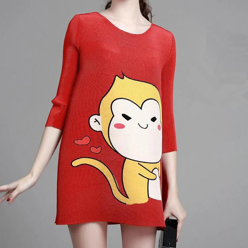 

Maternity Clothing Summer Character Tee Dress Pink Half-sleeve Dresses cartoon Pregnant Thick Jersey T shirt  maternity clothes