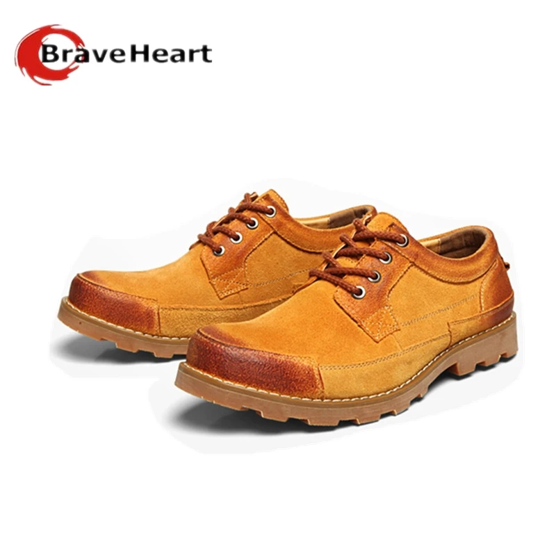 

Genuine Leather Shoes Casual Flat Leather Shoes Tooling European Quality Fashion Shoes Suede Lace-up sapatos masculinos