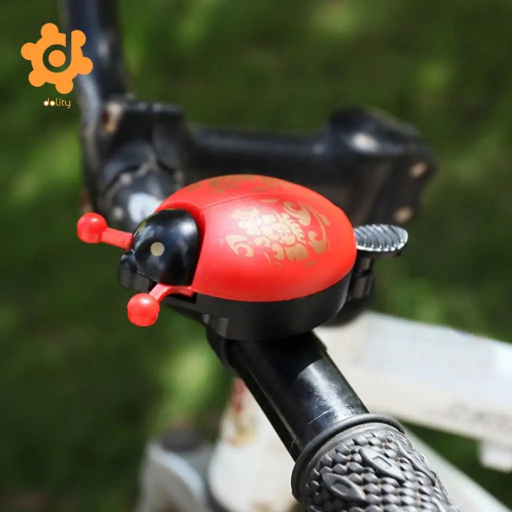 Lovely Funny Kids Children Beetle Ladybug Ring Bicycle Bell for Boys Girls Cycling Bike Ride Alarm Mountain Bike Trumpet Horn