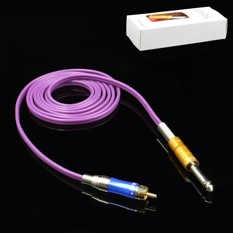 

Recommend!!! Top Quality RCA Tattoo Clip Purple Rubber Silicone Cord For Tattoo Power Supply Tattoo Machine Free Shipping