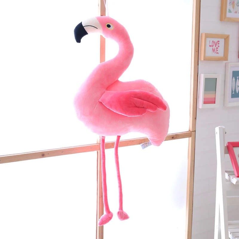 Hangable Розовый фламинго Мягкие плюшевые куклы мягкие реалистичные Животные кукла