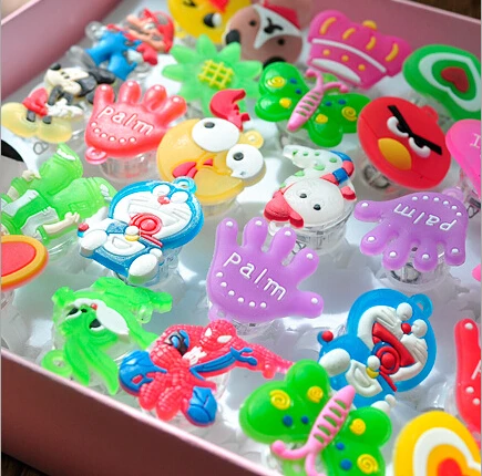 Best Birthday Gift 3600pcs/lot Glowing cartoon finger rings, LED flashing light toy for kids birthday party favors,animal and fr