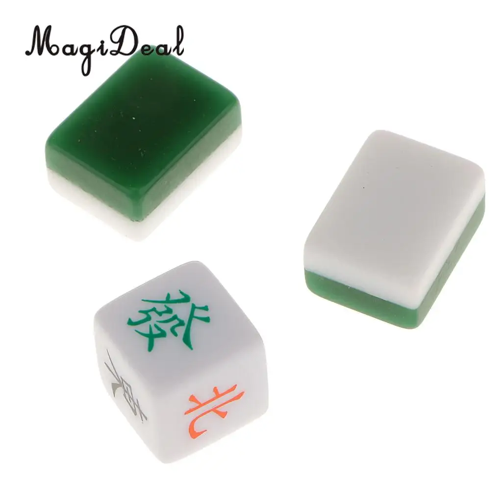 MagiDeal Portable Mini 16mm Mahjong Chinese Traditional Game Gathering Party Game MJ-022 for Camping Hiking Travel Game Kid Toy