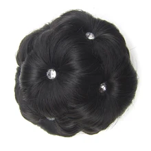 TOPREETY термостойкие синтетические волосы 60гр кудрявый шиньон наращивание волос Q16