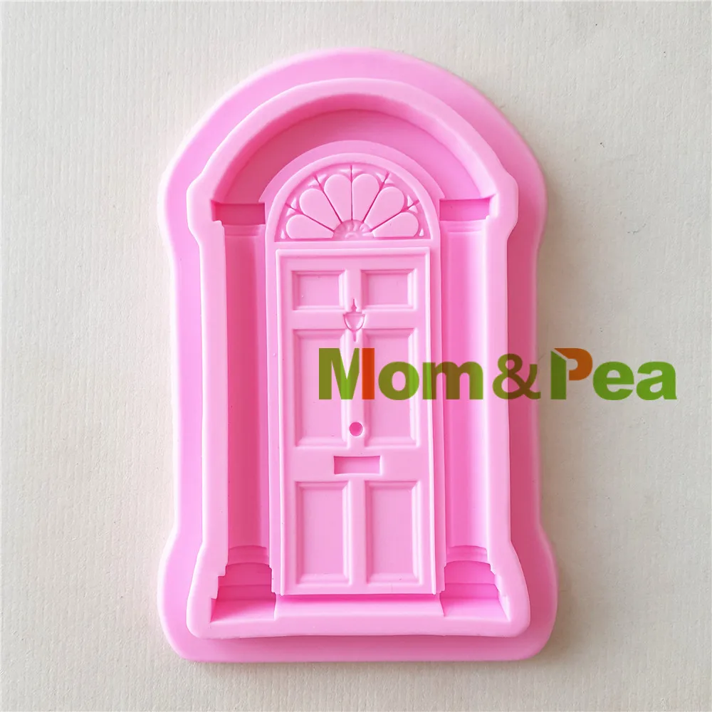 Mom &amp Pea 1389 Бесплатная доставка Дверь силиконовая форма украшение торта помадка