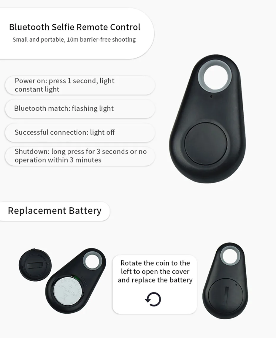 Funsnap Универсальный беспроводной Bluetooth пульт дистанционного управления ручной карданный аксессуары для селфи ручной карданный аксессуар