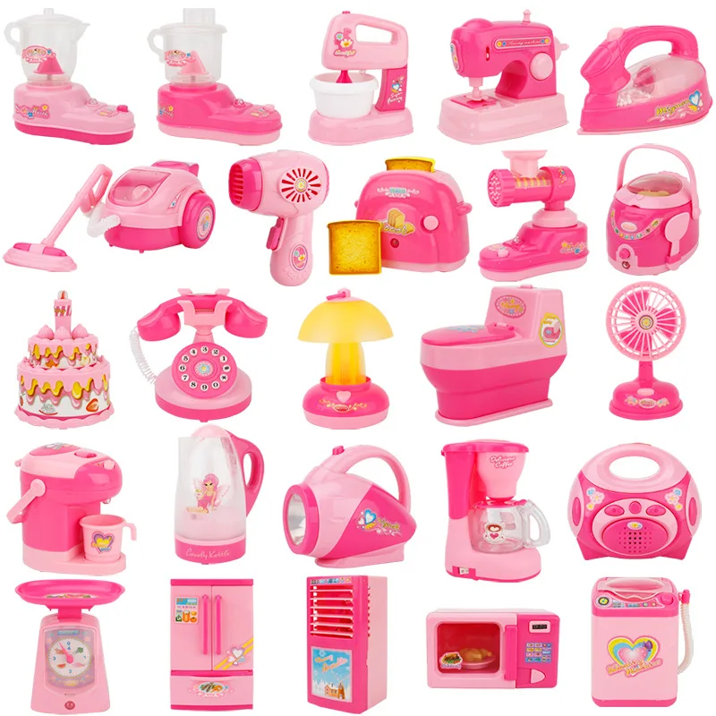 2pcs Random Dollhouse Miniature Juice Squeezer Play Kitchen Juicer Doll Furniture Pretend Play