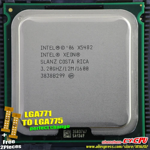 Процессор Intel Xeon X5482 3,2 ГГц/12 м/1600 близкий к LGA771 Core 2 Quad Q9650 Q9550 cpu работает на материнской плате LGA 775 2 штуки бесплатно