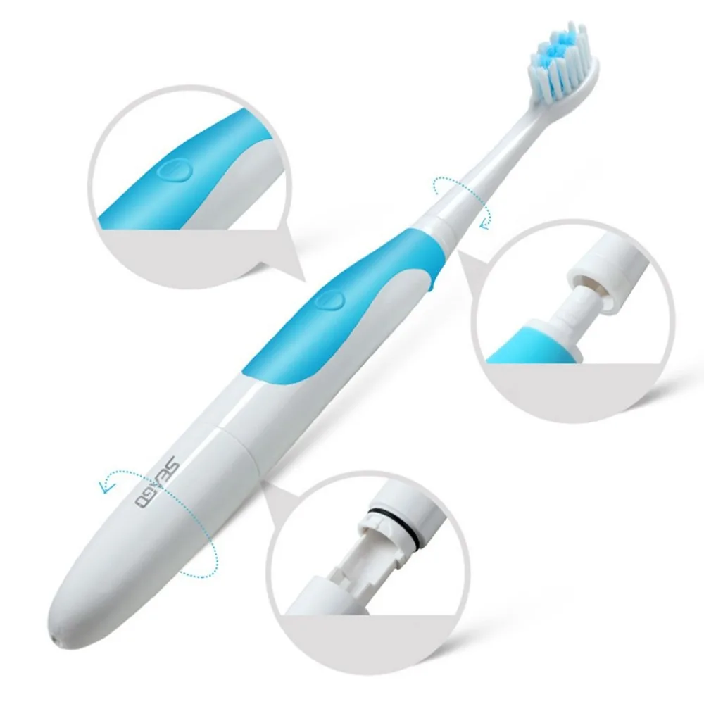 Seago Sonic Electric Toothbrush Waterproof IPX7 Deep Clean Teeth Whitening Soft Brush for Adult Oral Care SG-906 Tooth Brush