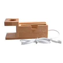 Деревянная зарядная док-станция, держатель для телефона, подставка для iPhone 7 Plus, 6, 6S Plus, 5, 5S, SE, для i Watch, 4, 3, 2, подставка для зарядного устройства, 3 порта