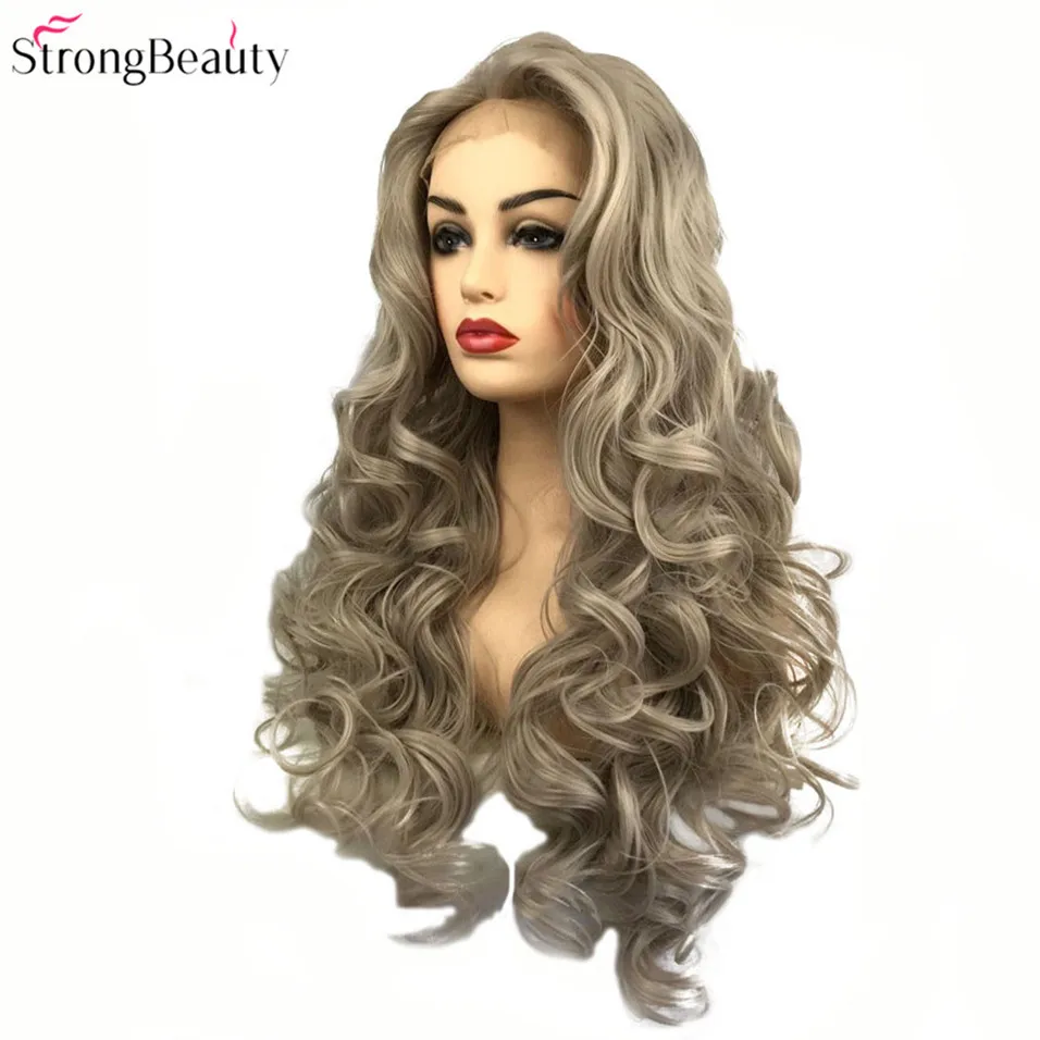Silver gray Lace Front Wigs (4)