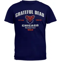 2018 модная повседневная Уличная Liquid Blue Мужская футболка Grateful Dead-Chicago '95 хипстер с круглым вырезом крутые Топы