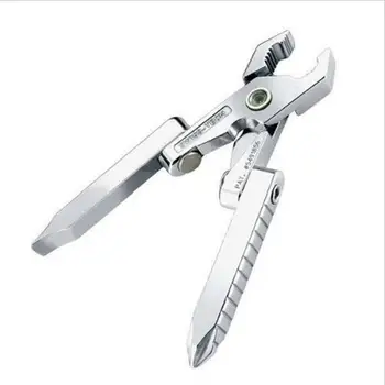 

Quality SWISS TECH mini multi tool 8 in 1 Micro multitool keychain mini folding pliers pocket tools mini multifunction pliers