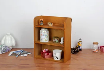 

1PC Home Decoration Wood Box Wall Hanging Storage Holder Bedside Divided 3 layer Sorting Storage Rack Wooden Organizer JL 0944