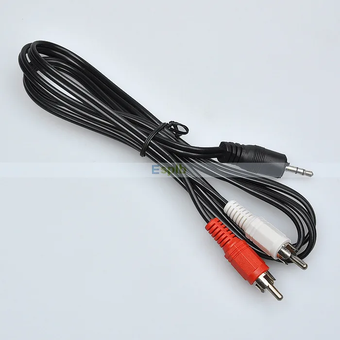 1.5M 3.5mm Aux Auxiliary Cable Cord M/M Cable for 2 RCA Audio MP3/4 in