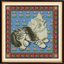Joy Sunday Persian cat DMC Counted Chinese Cross Stitch Kits printed Cross-stitch set Embroidery Needlework Home Decor