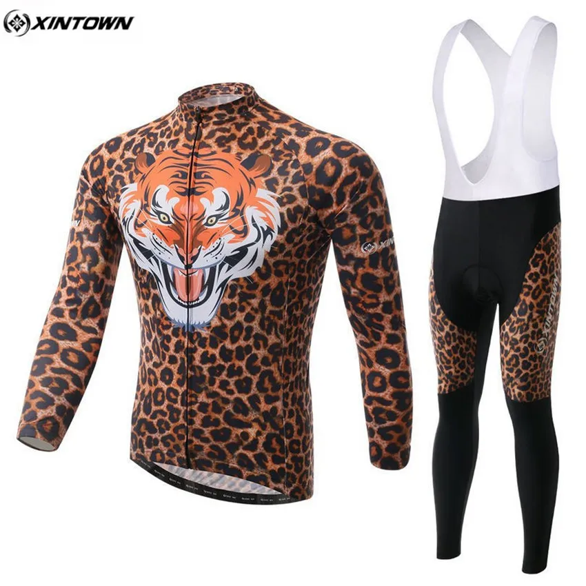

XINTOWN Men Long Cycling Jersey Set Winter Mtb Maillot Sportswear Ciclismo Riding Cycling Clothing Roupa Ciclismo CC0345