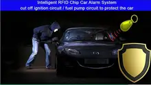 car alarm system RFID security engine lock +iginition circuit intelligent invisible security anti-theft protect alert for car