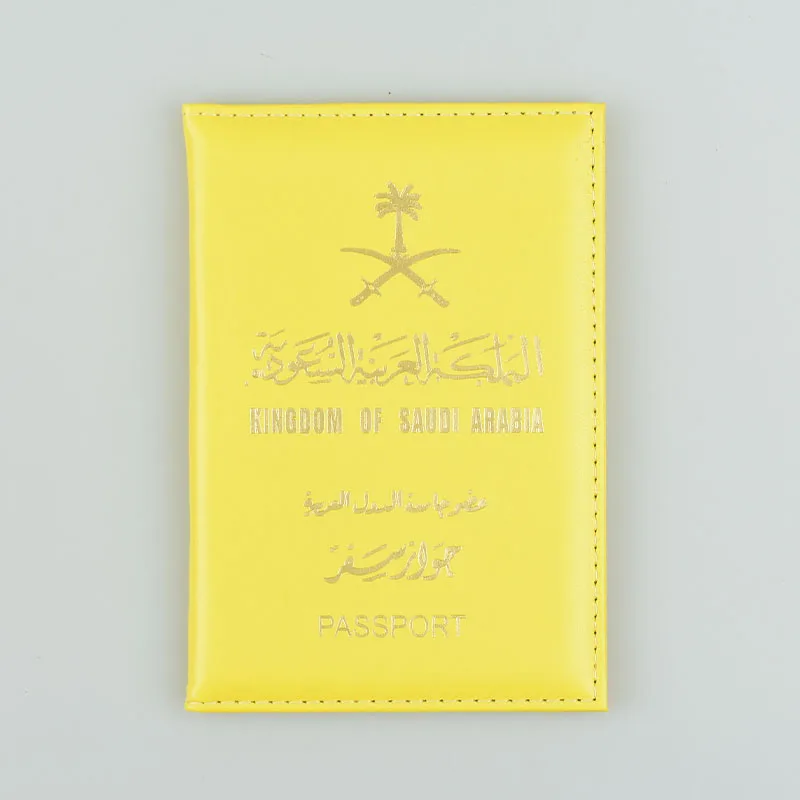 HEQUN Национальная эмблема Саудовской Аравии Обложка для паспорта Женская Глянцевая искусственная кожа мягкая розовая Милая Обложка для