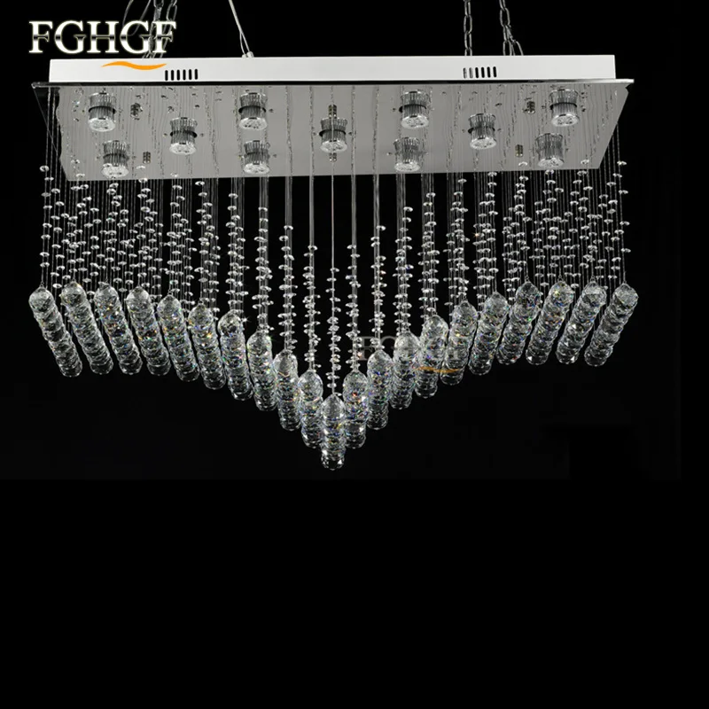 Rectangle Wave Lamp Luxury Modern Crystal Chandelier Light Lustres Hall Cristal Lamp Home Lighting for Flush Mounted Lights (9)