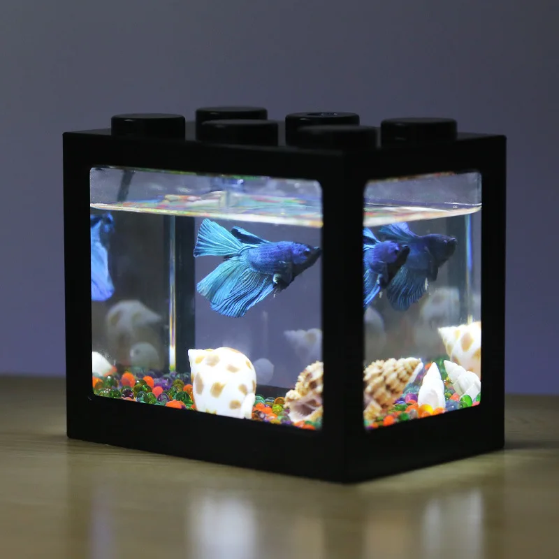 Betta fish боевые цилиндр Rumble рыбы газовый баллон мини аквариум строительный блок садок для рыбы