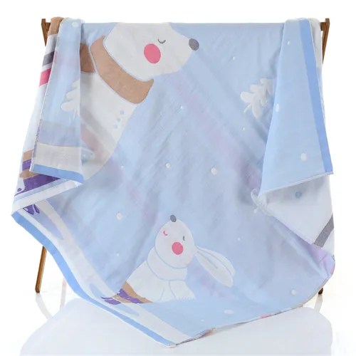 blue bear Студийные фоны для Swddle Обёрточная бумага 3-х слойный муслин Одеяло детское махровое полотенце для новорожденных хлопковые постельные принадлежности одеяло коляска для малыша Одеяло - Цвет: blue bear