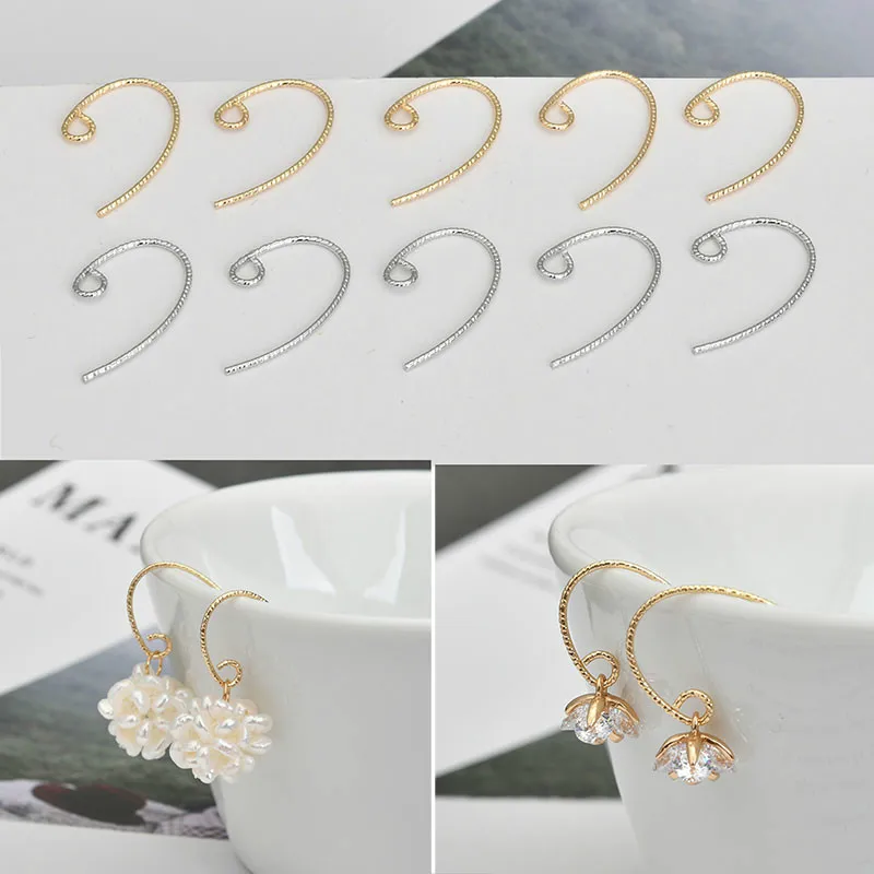Copper plated genuine gold-shaped hook and ear hook-diy-hand-made materials for wrapped earrings accessories | Украшения и