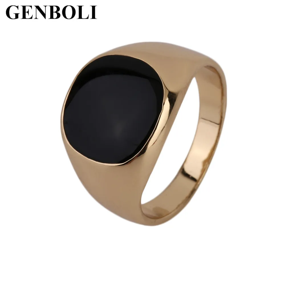 GENBOLI 2017 новое модное металлическое кольцо из нержавеющей стали черные