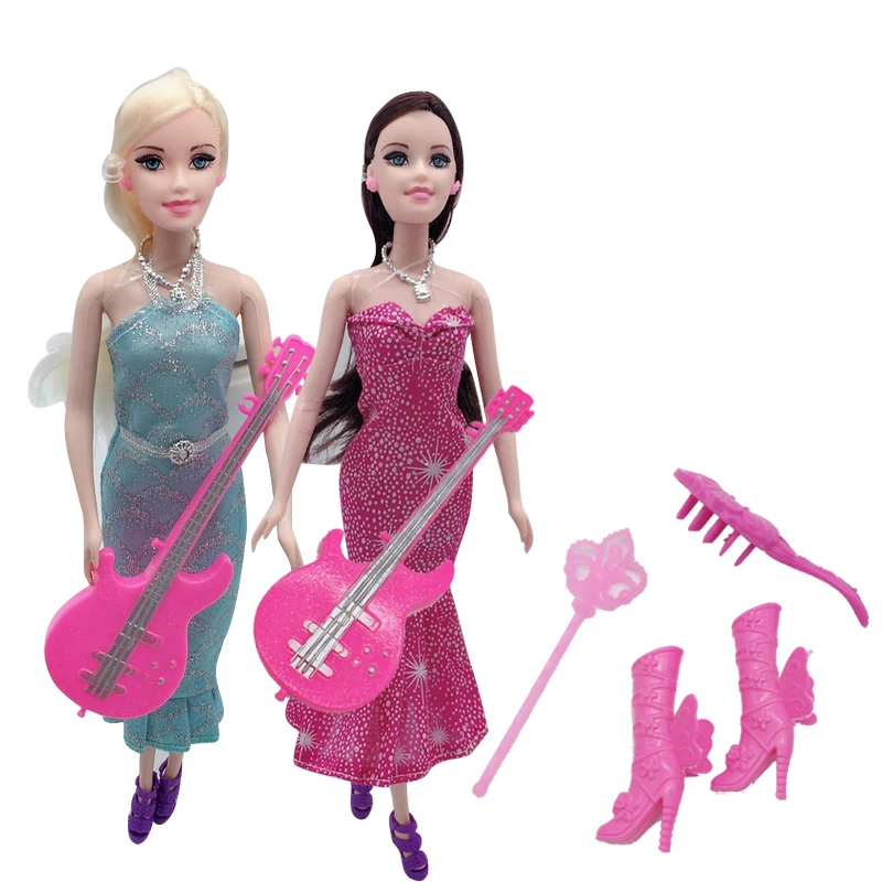 

2019 Fashion Cute 11.5 "Barbies Princess Doll Over the Home Children Toy Accessories = 1PCS Doll + Doll Accessories