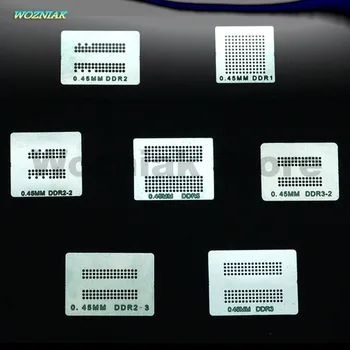 

Wozniak 7pcs/1Set for DDR2 DDR3 DDR5 Memory BGA Reballing Steel Net Small Mesh With Stannum Planting