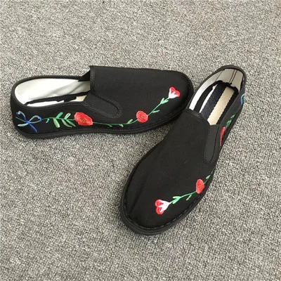 Mazefeng/Весенняя мужская повседневная обувь в традиционном китайском стиле; Тканевая обувь ручной работы с вышивкой; мужские лоферы; мужская обувь на плоской подошве - Цвет: 5