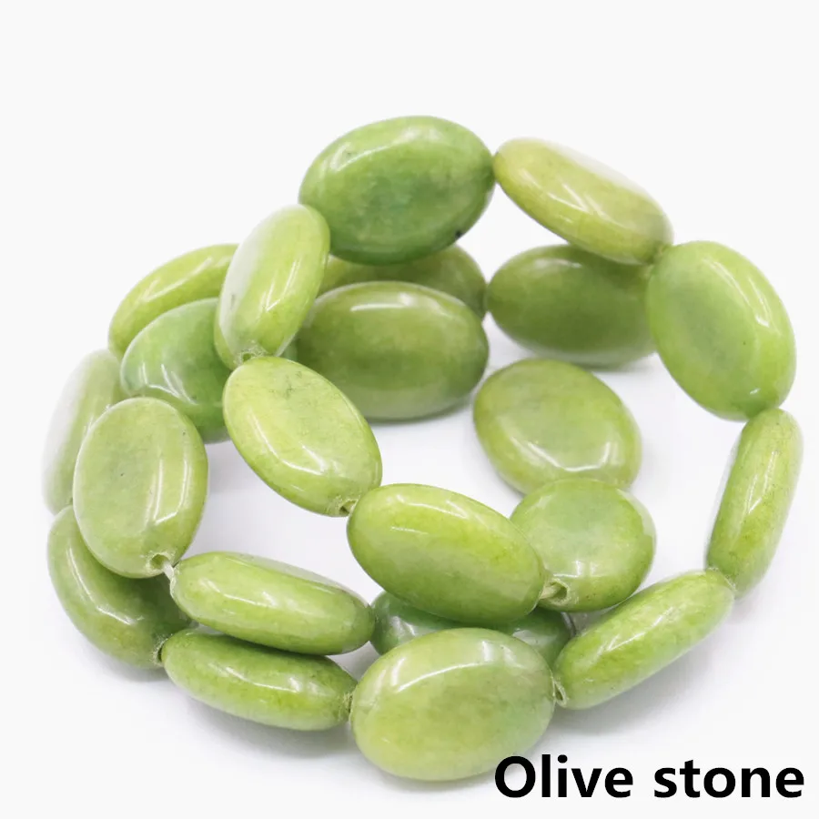 13x18 мм Овальный индийский оникс Lucky Amazon камень в виде арбуза лазурит песчаник свободные бусины 15 дюймов натуральный дизайн ювелирных изделий - Цвет: olive stone