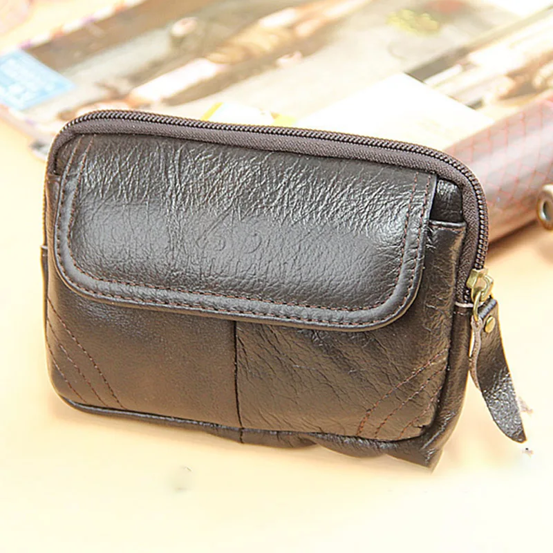 Дизайн двойной слой большой емкости Мягкий кожаный чехол для мобильного телефона чехол сумка поясная на молнии ремень пакет для samsung Xiaomi