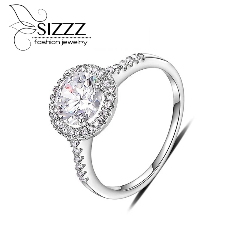 

SIZZZ Foreign trade best-selling Alloy Cubic Zirconia 8mm ring for women