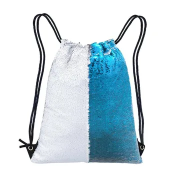 

Sequins Drawstring bag back pack Rucksack Drawstring Bag kids Women High Quality Glittering double Shoulder Bling Bags Beach sac