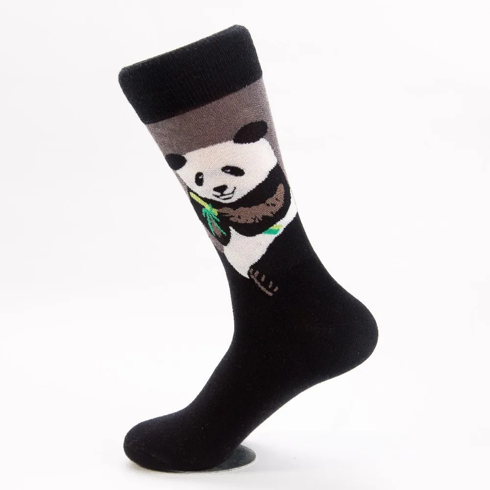 Новинка, оригинальные мужские носки, хлопковые цветные носки, носки с рисунком животных, кальмаров, кактусов, Harajuku, мужские носки, подарок - Цвет: C